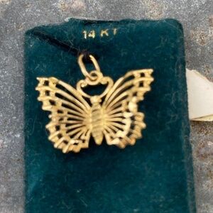 14 kt Butterfly Pendant